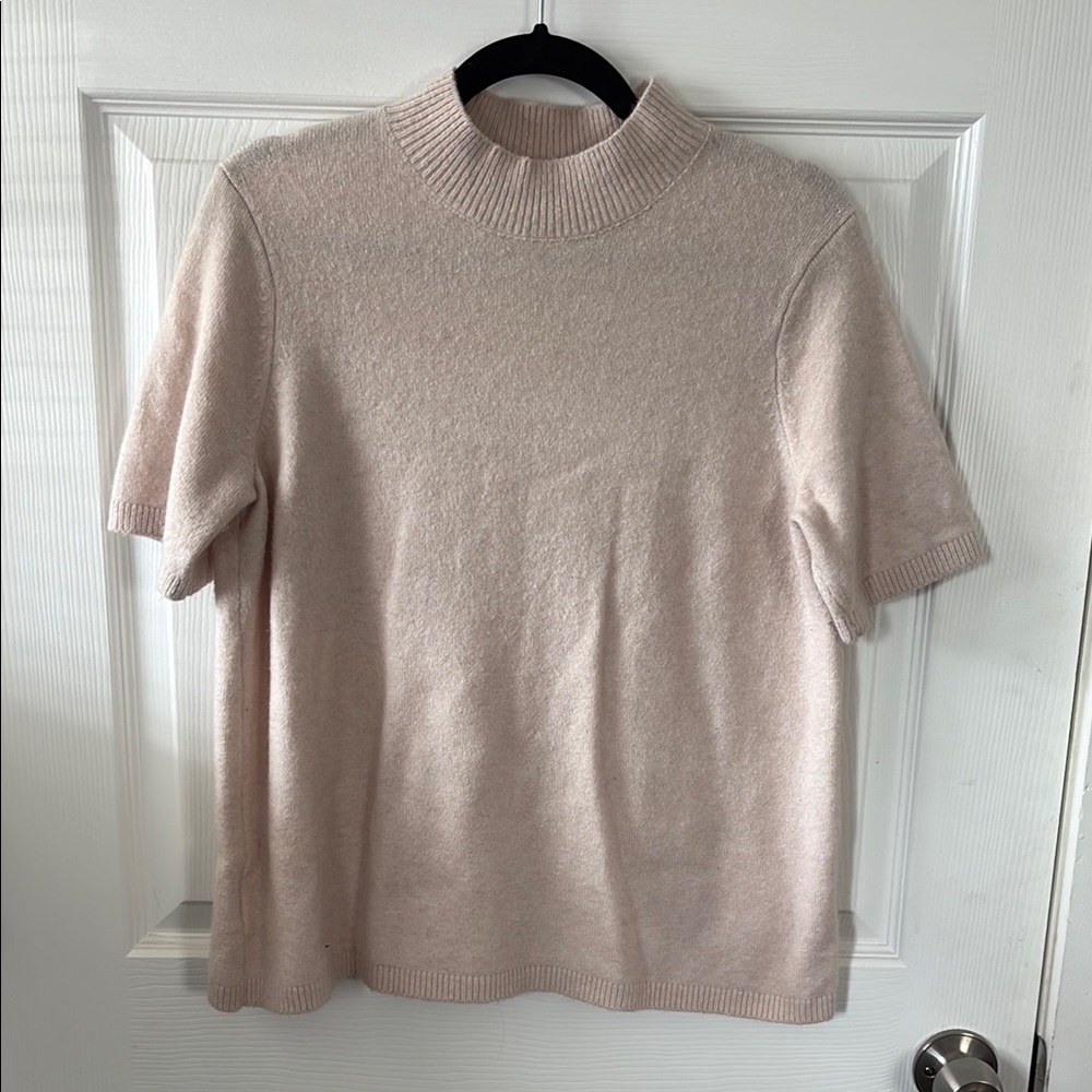 Loft Creamy Pink Short Sleeve Sweater
